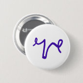 Paarse Uterus Doodle Ronde Button 5,7 Cm (Voorkant /achterkant)