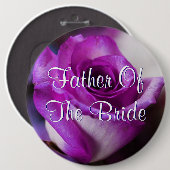 Paarse vader van het Britse Roos Ronde Button 6,0 Cm (Voorkant /achterkant)