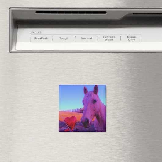 Paarse Valentijn Red Heart Magneet (Insitu (Vaatwasser))