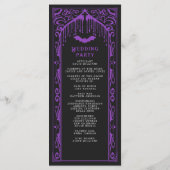 Paarse Vampier Kathedraal Gotische bruiloft Programma (Achterkant)