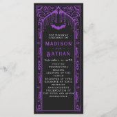 Paarse Vampier Kathedraal Gotische bruiloft Programma (Voorkant)