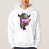 Paarse Vampier Viking Mannen Hoodie (Voorkant)