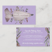 Paarse Vanilla bakkerij-bakkerij Visitekaartje (Voorkant / Achterkant)
