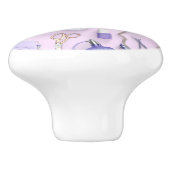 Paarse Vanity Table Keramische Knop (Zijkant)