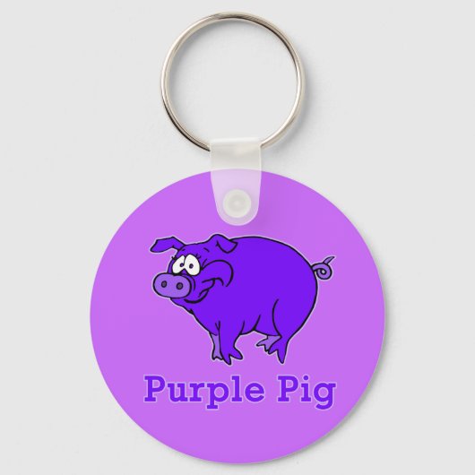 Paarse Varkens op kleding, Mokken, Baby Shirten Sleutelhanger (Voorkant)