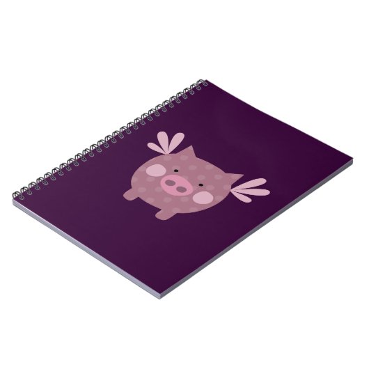 Paarse varkensnotebook notitieboek (Linkerzijde)