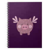 Paarse varkensnotebook notitieboek (Voorkant)