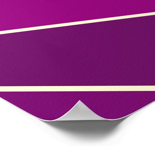 Paarse veelhoekkunst: gouden lijn geometrische ach poster (Hoek)