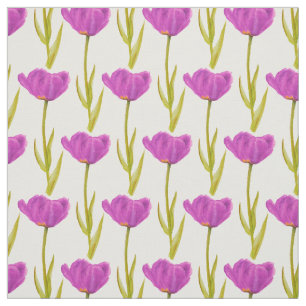 Paarse veer tulp botanische waterverf stof