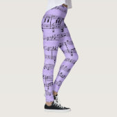 Paarse vel muziek leggings (Rechts)