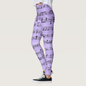 Paarse vel muziek leggings (Links)