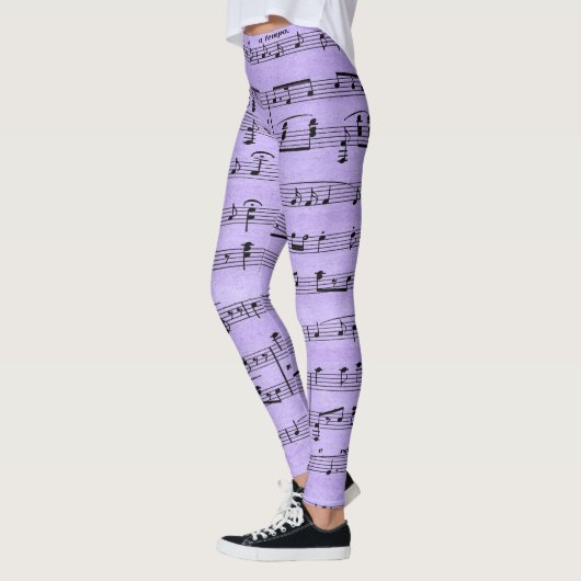 Paarse vel muziek leggings (Links)