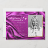 Paarse Velvet Elegant Fotocering van het leven Kaart (Voorkant)