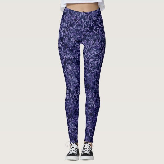 Paarse Velvet Leggings (Voorkant)