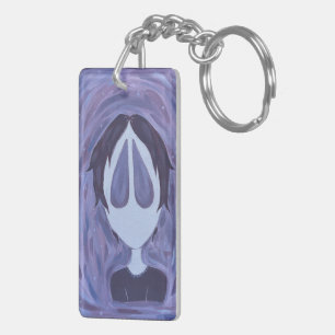 Paarse vent sleutelhanger