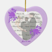 Paarse ventilator, aangepast Ornament voor hart (Achterkant)