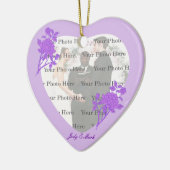 Paarse ventilator, aangepast Ornament voor hart (Links)