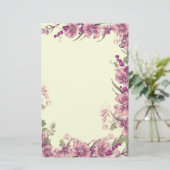 Paarse ventilator en grenspost voor bessen briefpapier (Staand voorkant)