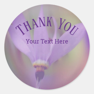 Paarse ventilator fijn dankzij persoonlijke voorke ronde sticker