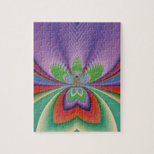 Paarse ventilator legpuzzel (Verticaal)