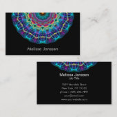 Paarse ventilator - Mandala- Visitekaartje (Voorkant / Achterkant)