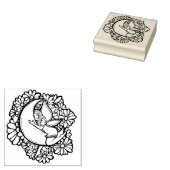 Paarse ventilator Mon Fairy Rubberstempel (Gestempeld)