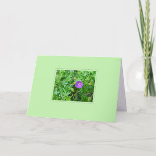 Paarse ventilator op groen blanco kaart