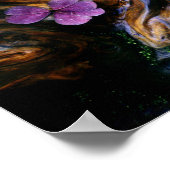 Paarse ventilator op Redwood Burl Poster (Hoek)