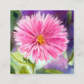 Paarse ventilator vierkante visitekaartje (Achterkant)