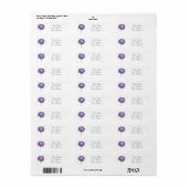Paarse ventilatoraangepaste Adresetiketten Etiket (Full Sheet)
