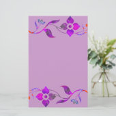 Paarse ventilatorgrens briefpapier (Staand voorkant)