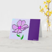 Paarse ventilatorkaart kaart (Gele Bloem)