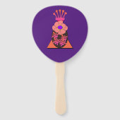 Paarse ventilatorventilatoren handwaaier (Achterkant)