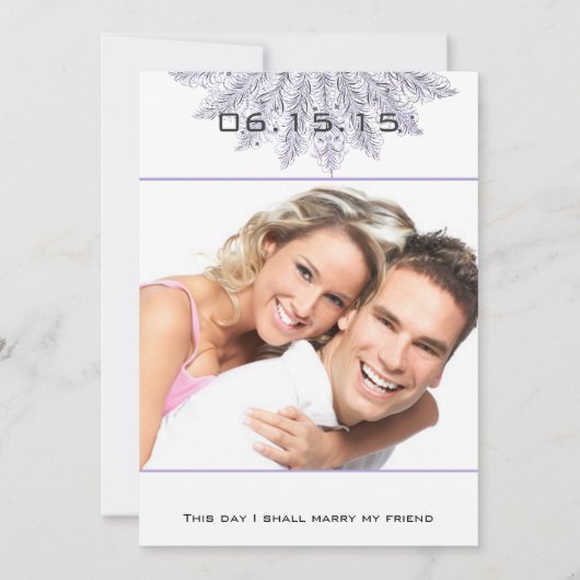 Paarse  Ventilatorverzegeling Bewaar de datum Kaart (Achterkant)