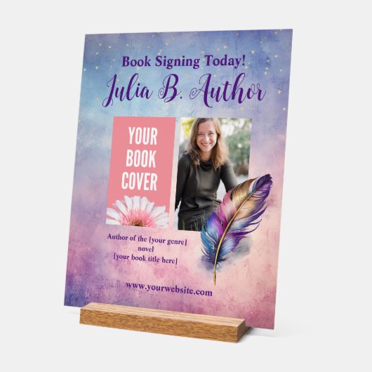 Paarse Veren Boek Signing Event SIG Acryl Bord (Hoek)