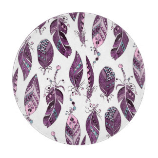 Paarse veren:  siernaadloos. snijplank