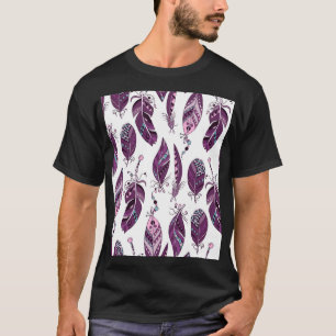 Paarse veren: siernaadloos. t-shirt