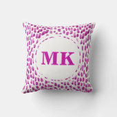 Paarse verf patterned Monogram kussen (Achterkant)