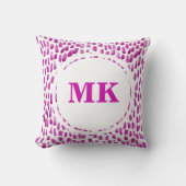 Paarse verf patterned Monogram kussen (Voorkant)