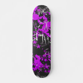 Paarse verfplaat skateboard