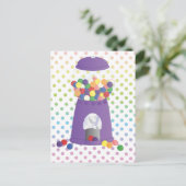 Paarse-vergruismachine Briefkaart (Staand voorkant)