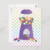 Paarse-vergruismachine Briefkaart (Voorkant / Achterkant)