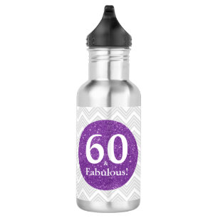 Paarse Verjaardag 60 & Fabulous Celebration Waterfles
