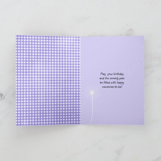 paarse verjaardagsdagsdagsdagsdagsdagsdags kaart (Binnen)