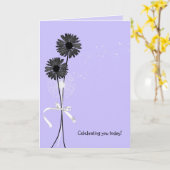 paarse verjaardagsdagsdagsdagsdagsdagsdags kaart (Gele Bloem)