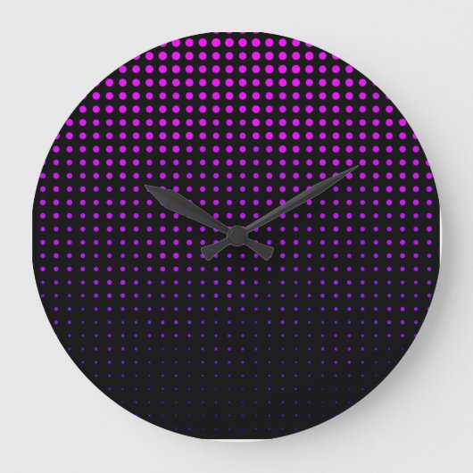Paarse verlichte geleide halftoonrasterplaat grote klok (Voorkant)