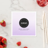 Paarse Verloop Aangepaste Logo Bedrijfscentrum Servet (Insitu)