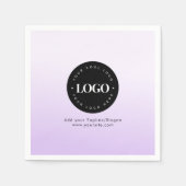 Paarse Verloop Aangepaste Logo Bedrijfscentrum Servet (Voorkant)