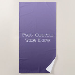 Paarse verloop aangepaste tekst strandhanddoek strandlaken