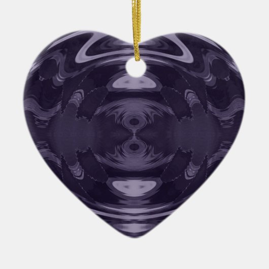 Paarse Versiering Keramisch Ornament (Voorkant)